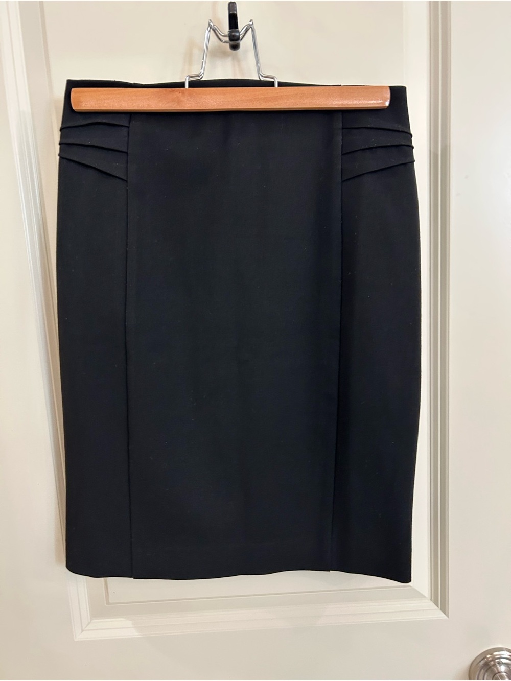 Express Black Women's Pencil Skirt with Pleat Accents